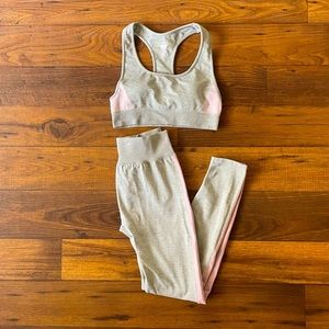 Forever 21 Pink and Gray Yoga Set